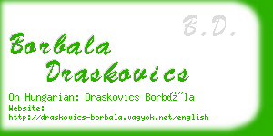 borbala draskovics business card